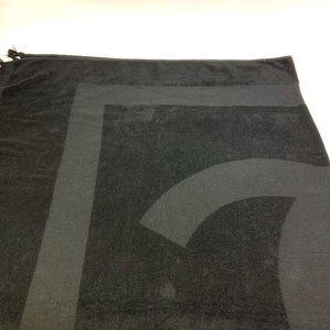 CHANEL CC CC Mark Beach towel blanket cotton Black